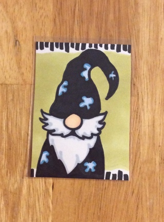 Nightly Gnome original drawing aceo