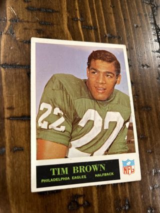 1965 Philadelphia Football Card Tim Brown Eagles NFL #130