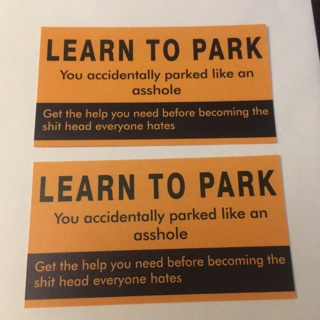 2 Parkings Cards Read description before bidding 