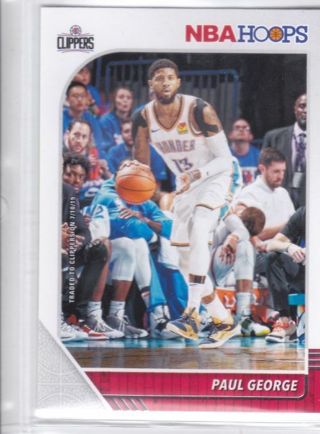 Paul George 2019-20 Panini NBA Hoops Oklahoma City Thunder Los Angeles Clippers