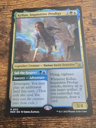 Magic the gathering mtg Kellan Inquisitive Prodigy rare card Murder Karlov Manor