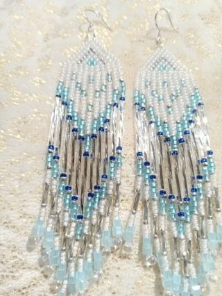 Handbeaded Native American Earrings