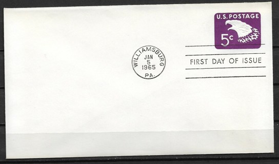 1965 ScU550 5¢ Eagle Postal Stationary FDC