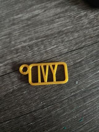 One personalized 3D printed keychain (pick your own color)