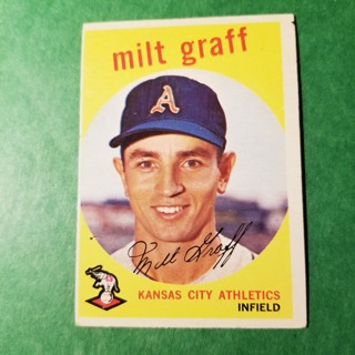 1959 - TOPPS BASEBALL CARD NO. 182 - MILT GRAFF - A'S