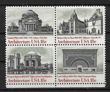 1981 Sc1928-31 Architecture MNH block of 4