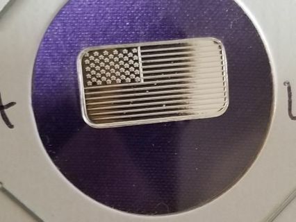 One gram .999 pure fine Silver bar collectible ☆US FLAG☆