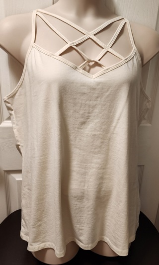 NEW - Maurices - ivory strappy neck pullover tank - size 2