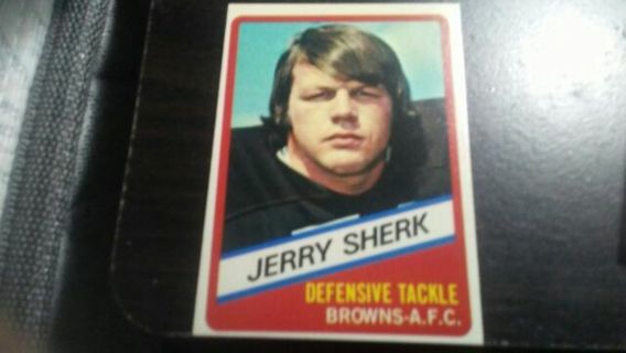 RARE ORIGINAL 1976 TOPPS WONDER BREAD ALL STAR SERIES JERRY SHERK CLEVELAND BROWNS FOOTBALL CARD# 16