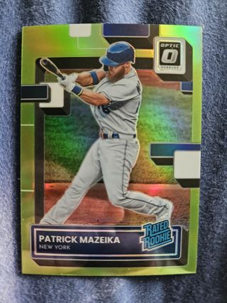 2022 Donruss Optic Rated Rookie Lime Green Patrick Mazeika