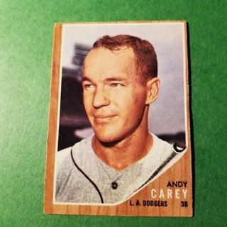 1962 - TOPPS BASEBALL CARD NO. 418 - ANDY CAREY - DODGERS