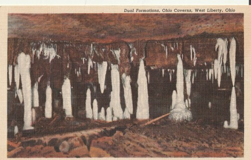 Vintage Unused Postcard: h: Caves in Ohio