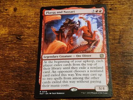 Magic the gathering mtg Plargg and Nassari rare card March of the Machine Aftermath