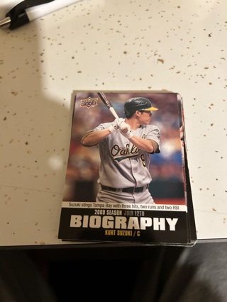 2010 upper deck biography kurt suzuki