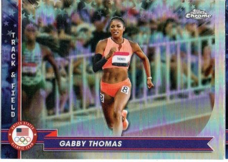 2024 Topps Chrome Olympics Gabby Thomas Refractor #141