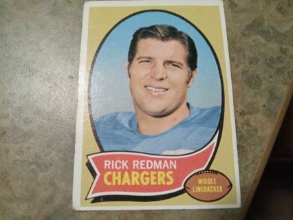 1970 TOPPS RICK REDMAN CHARGERS FOOTBALL CARD# 118