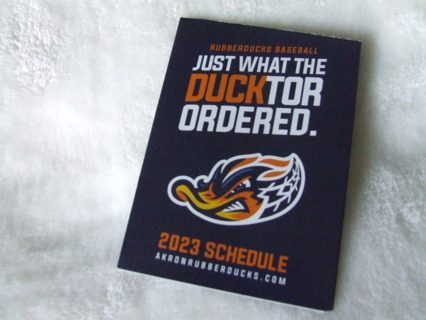 2023 Akron RubberDucks Team Season Minor Baseball Pocket Schedule 