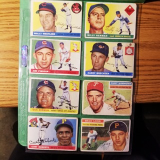 8 -  LOT - 1955/56 - BOWMAN   PR-GOOD BASEBALL CARDS