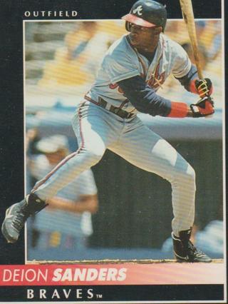 1992 Pinnacle #170 Deion Sanders - Atlanta Braves