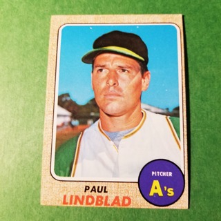 1968 - TOPPS BASEBALL CARD NO. 127 - PAUL LINDBLAD - A'S