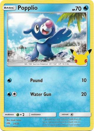 Tradingcard - 2021 Pokemon McDonald's 25th Anniversary Special Edition #23/25 - Popplio