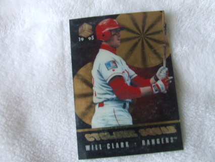 1995 Will Clark Texas Rangers Cyclone Squad Sportflix Card #CS10