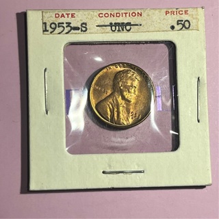 1953 S UNC wheat Cent 