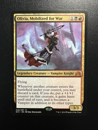 Olivia Mobilized for War MTG Shadows Over Innistrad SOI Mythic Rare NM Card