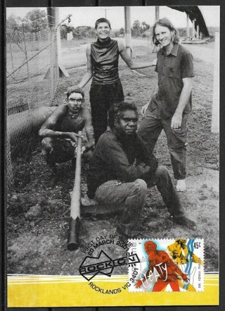 2001 Australia Sc1943g Rock Music: Treaty by Yothu Yindi maxi card