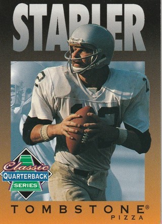 1995 Tombstone Pizza Classic Quarterback Series Ken Stabler #9 HOF Raiders