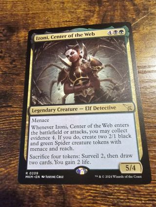 Magic the gathering mtg Izoni center of the web rare card Murder Karlov Manor