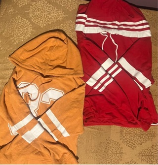 Two As Is Cropped Hoodies Size Small