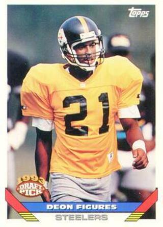 Deon Figures 1993 Topps Rookie card Pittsburgh Steelers