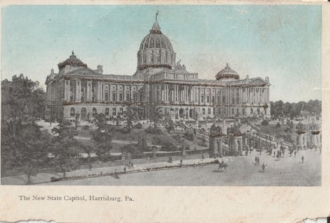 Vintage Unused Postcard: d: New State Capitol, Harrisburg, PA