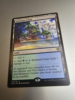 Magic the gathering mtg Yavimaya Coast rare card Dominaria United