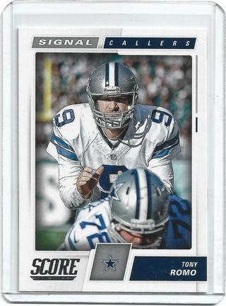 2017 SCORE TONY ROMO SIGNAL CALLERS CARD