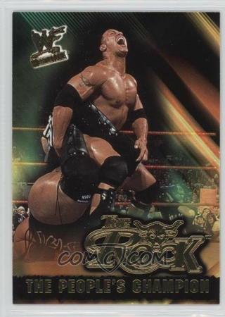 ROCK DWAYNE JOHNSON EARLY CAREER 2001 FLEER WWF/WWE PEOPLE'S CHAMPION TWO CARD INSERT LOT