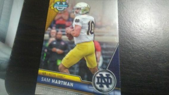 2023 BOWMAN CHROME ROOKIE SAM HARTMAN NOTRE DAME FIGHTING IRISH FOOTBALL CARD# 165