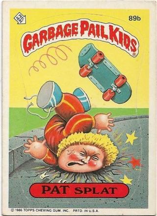 1986 TOPPS GARBAGE PAIL KIDS PAT SPLAT CARD