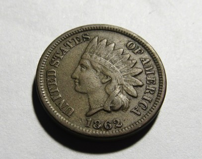 ★★ 1862 INDIAN HEAD CENT VF ★★ **CIVIL WAR ERA COIN**