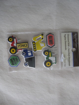 Dimensional stickers, trucks, 7 pcs. NIP