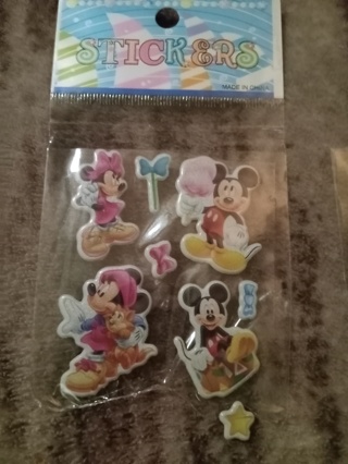 Mickey mouse plstic puffy stickers