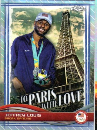 2024 Topps Chrome Olympics Jeffrey Louis To Paris With Love Insert