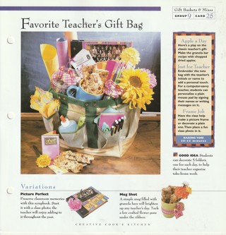 Making Gift Baskets and Mixes Leaflet: Favorite Teacher's Gift Basket