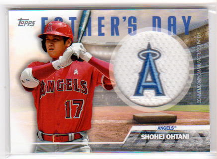 Shohei Ohtani, 2023 Topps Father's Day Team Patch Card #FD-SO, Los Angeles Angels, (L6)