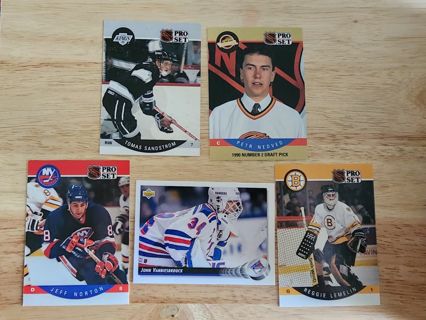 5 Hockey cards