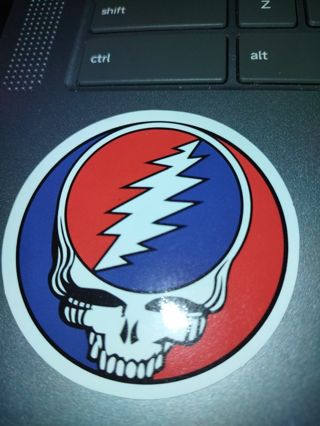 Grateful Dead skeleton deadhead sticker for laptop water bottle Xbox or Playstation 4