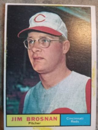 1961 TOPPS JIM BROSNAN CINCINNATI REDS BASEBALL CARD# 513