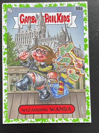 2023 Garbage Pail Kids Goes On Vacation Green Wizarding Wanda 98a GPK Card