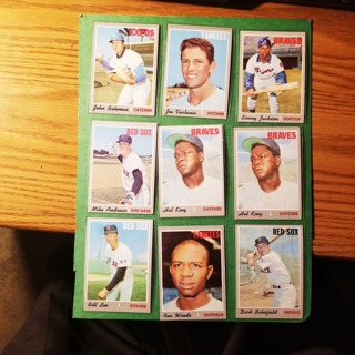 9 - LOT -1970 TOPPS LOW GRADE -VG - BASEBALL CARDS